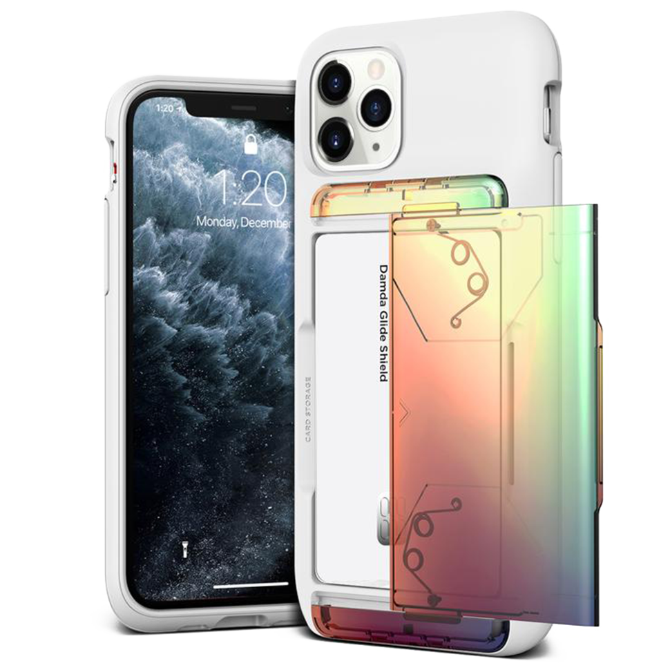 Чехол VRS Design Damda Glide Shield для iPhone 11 Pro Max White Orange - Purple 