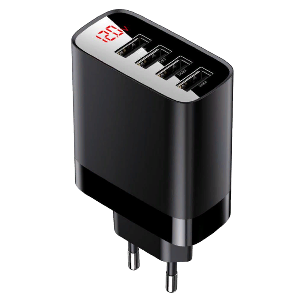 Сетевой адаптер Baseus Mirror Lake 4USB 30W Чёрный 