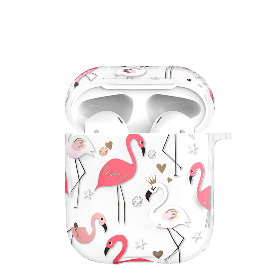 Чехол PQY Flamingo для Apple Airpods Crown 