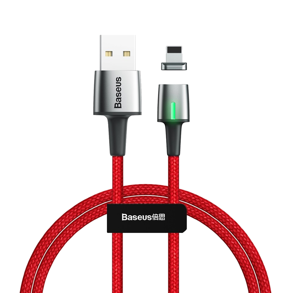 Кабель магнитный Baseus Zinc Magnetic Lightning 1.5A 2м Красный 