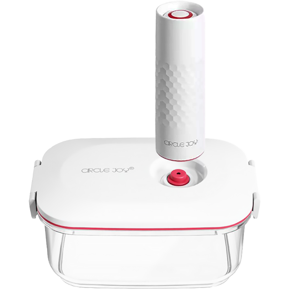 Ваккумизатор + контейнер 1.3л Circle Joy Vacuum Glass Container Белый 