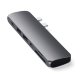 Хаб Satechi Aluminum Pro Hub для Macbook Pro (HDMI, Type-C Thunderbolt 3, SD, microSD, 2 x USB 3.0) Серебро - Изображение 201787