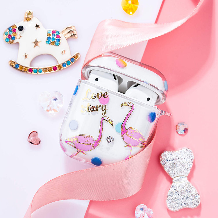 

Чехол PQY Flamingo для Apple Airpods Vision Kingxbar Flamingo Для Airpods Case-Vision
