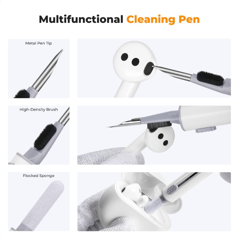 

Набор для чистки наушников K&F Concept Multifunctional Cleaning Pen Set
