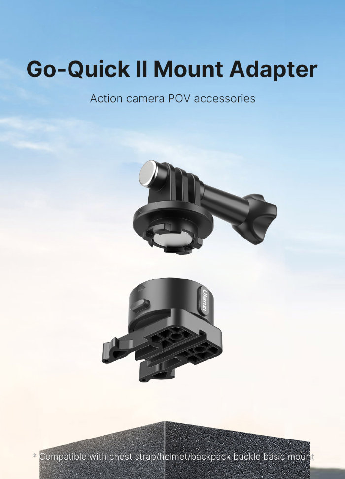 

Быстросъёмное крепление Ulanzi Go-Quick II Upgraded для экшн-камеры 2844