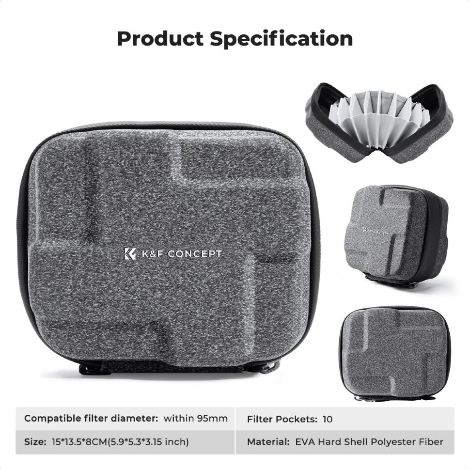 

Кейс для светофильтров K&F Concept Accessories Filter Bag 08 L KF13.175