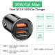 Автомобильное зарядное устройство Baseus Square metal A+A 30W Dual QC3.0 Чёрный - Изображение 96736