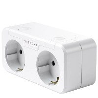 Артикул: 28430. Умная розетка Satechi Homekit Dual Smart Outlet Белая