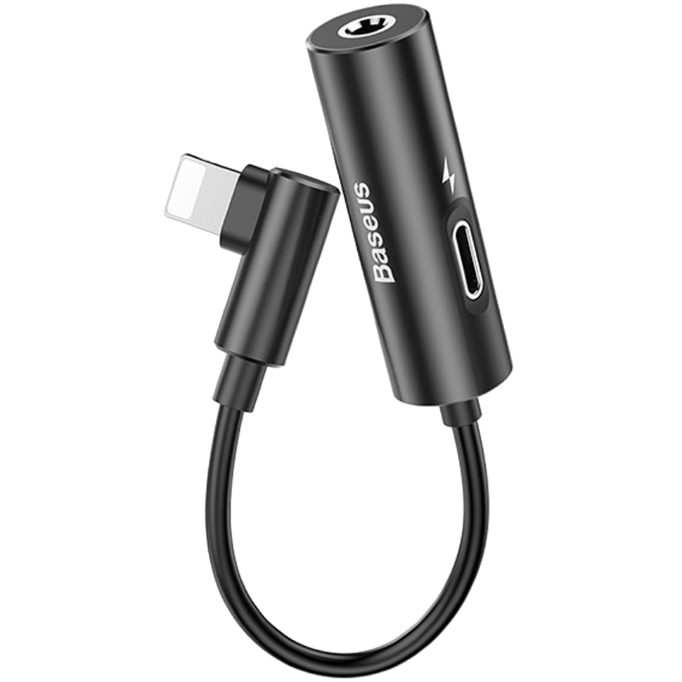 Переходник Baseus L42 Lightning + mini Jack Черный 