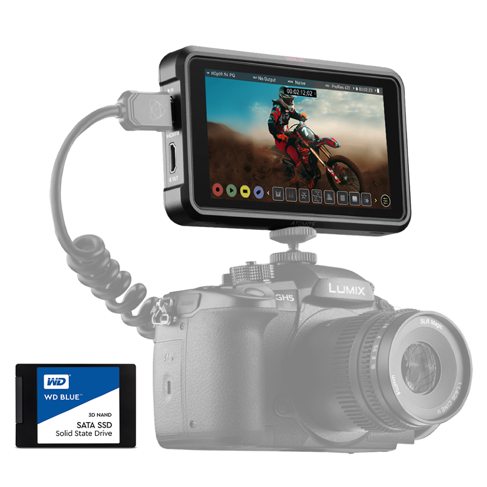 Монитор-рекордер Atomos Ninja V + SSD Western Digital 1TB 