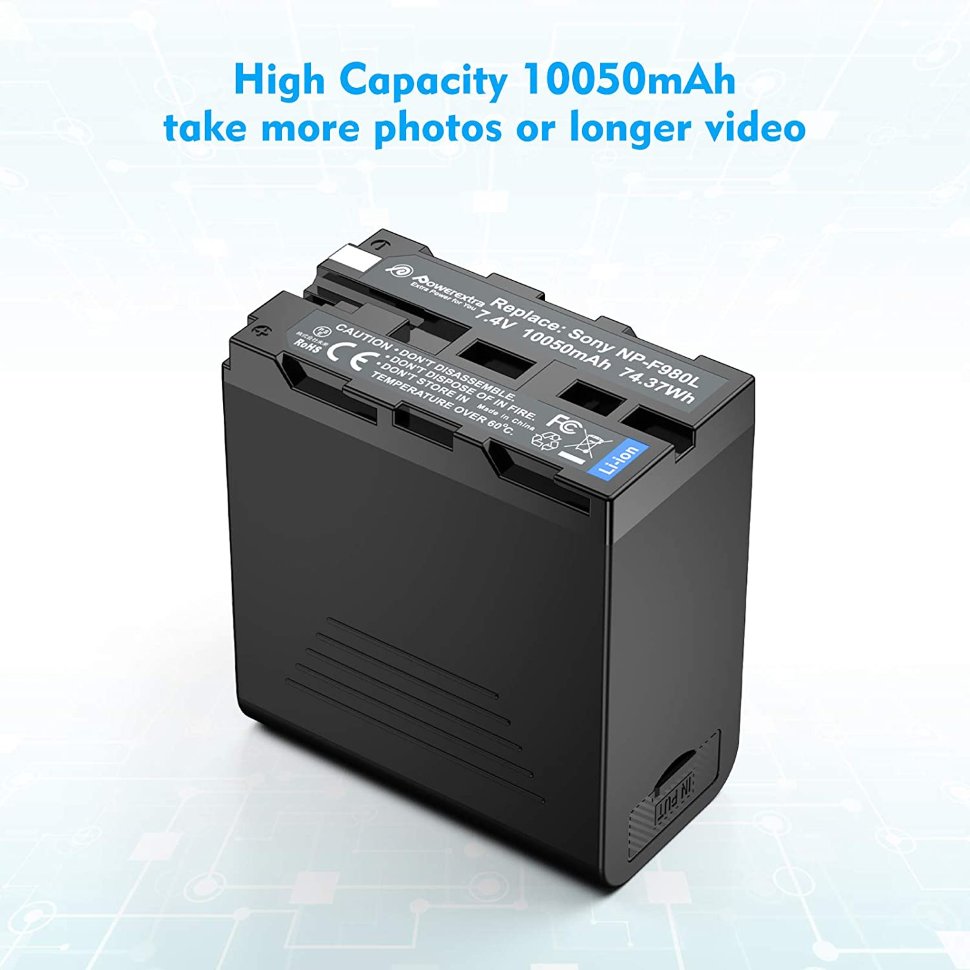 

Аккумулятор Powerextra NP-F980L 74.37 Втч PA-SNF980L