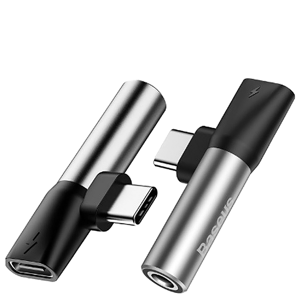 Аудиоадаптер Baseus L41 Type-C Серый 