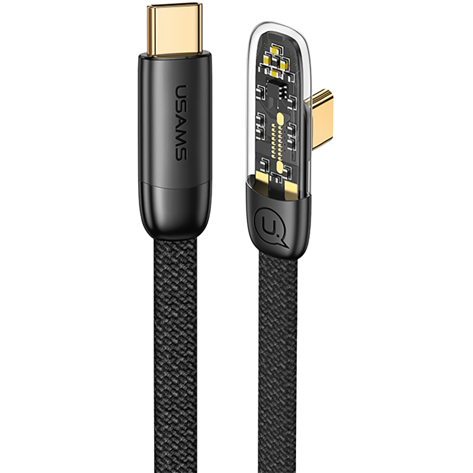 Кабель USAMS US-SJ584 Type-C PD 100W 1.2м Чёрный 