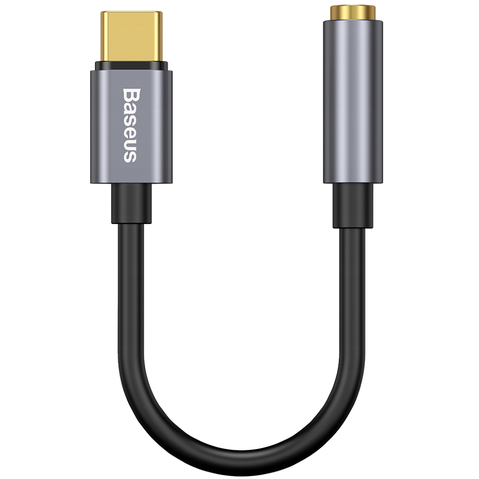 Переходник Baseus L54 Type-C - mini Jack Серый 
