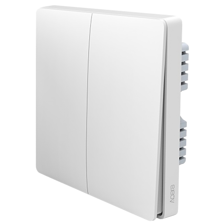 Выключатель двухклавишный Aqara Wall Light Switch (без нейтрали) 