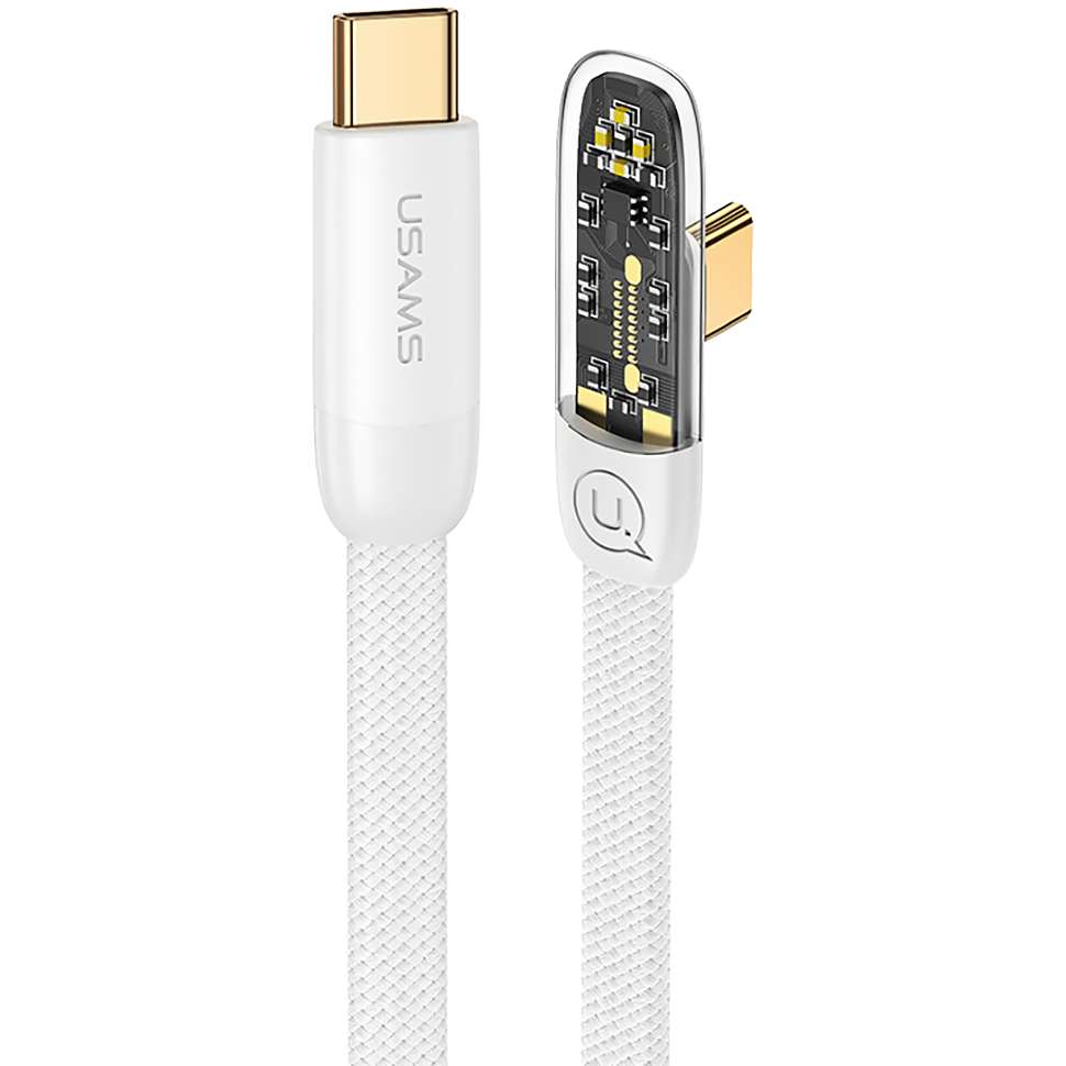 Кабель USAMS US-SJ584 Type-C PD 100W 1.2м  Белый 