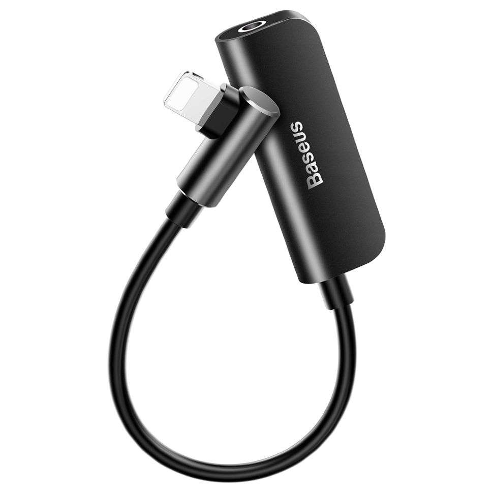 Переходник Baseus L505 Lightning + mini Jack Черный 