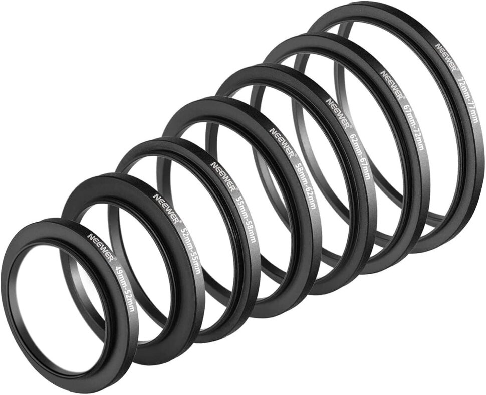 

Комплект переходных колец Neewer Step-Up Adapter Ring (7шт) 10026816