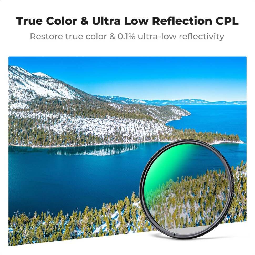 

Светофильтр K&F Concept Nano-X Ultra-Low Reflection CPL MRC 40.5мм KF01.2885