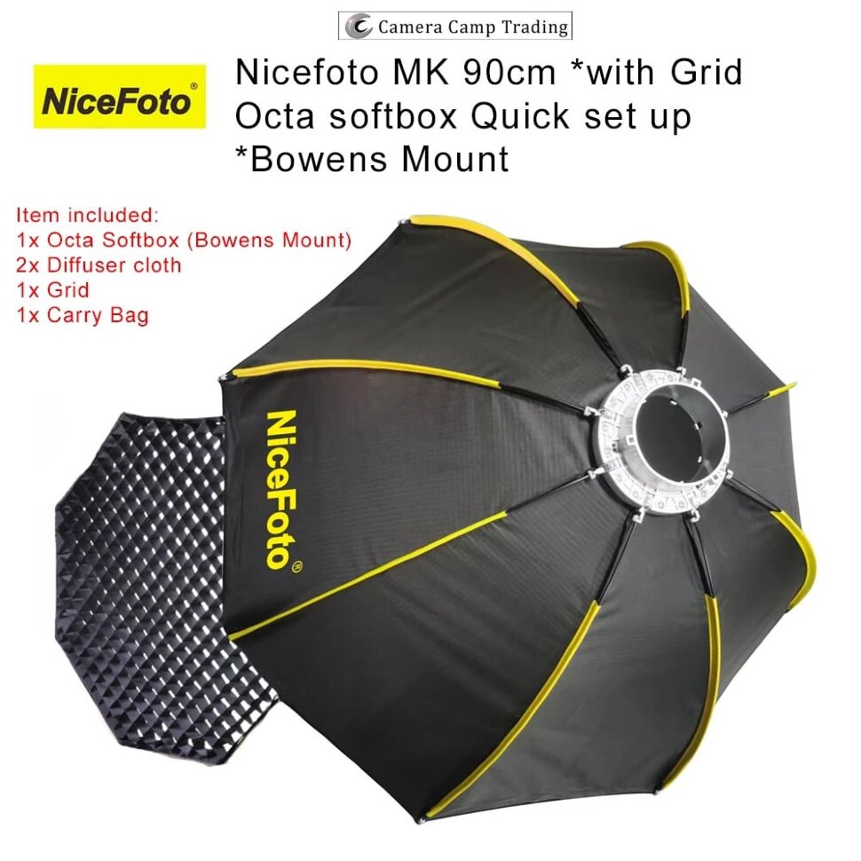 

Софтбокс NiceFoto MK-Ø90cm с сотами 6120191