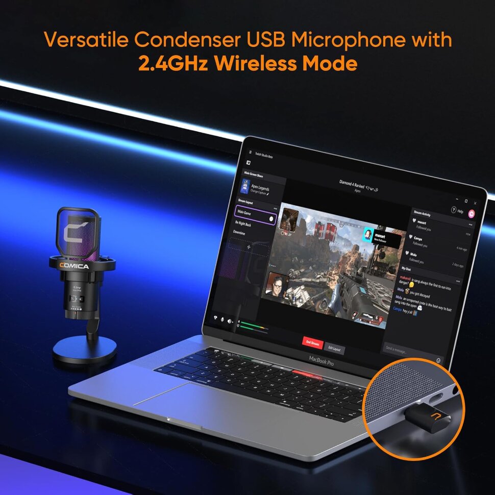 

Микрофон Comica EJoy Uni Pro (D) беспроводной Чёрный EJoy Uni Pro(D)