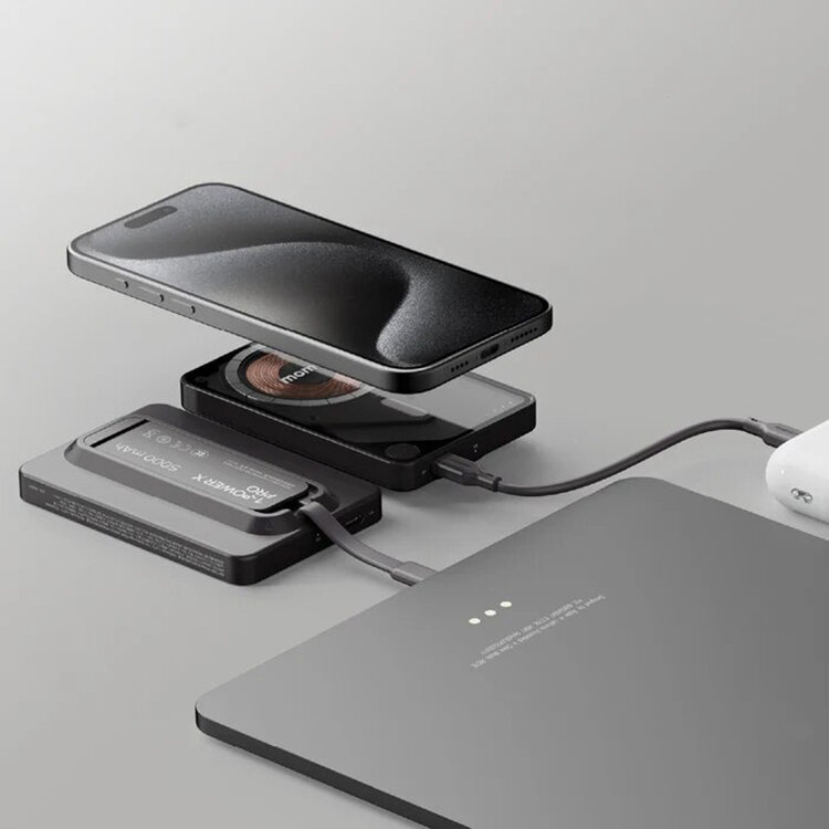 Внешний аккумулятор с беспроводной зарядкой Momax 1-Power X Pro 5000mAh Type-C Белый IP131HKW