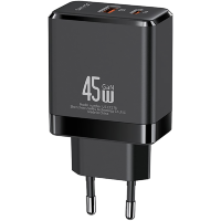 Артикул: 29835. Сетевой адаптер USAMS US-CC178 T58 45W GaN Чёрный