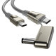 Кабель Baseus Flash One-for-two Type-C - Type-C+Round DC 100W 2м Серый - Изображение 143566