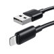 Кабель Usams SJ709 YD Lightning 2.4A 1м Чёрный - Изображение 240068