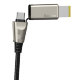 Кабель Baseus Flash One-for-twoType-C - Type-C+Square DC 100W 2м Черный - Изображение 143581