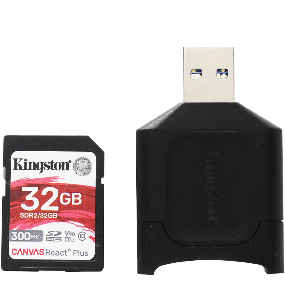 Карта памяти Kingston SDHC 32Gb V90 UHS-II U3 + Card Reader 
