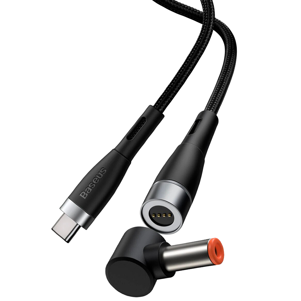 Кабель Baseus Zinc Magnetic Type-C - DC 4.0/1.7мм 100W 2м Чёрный 