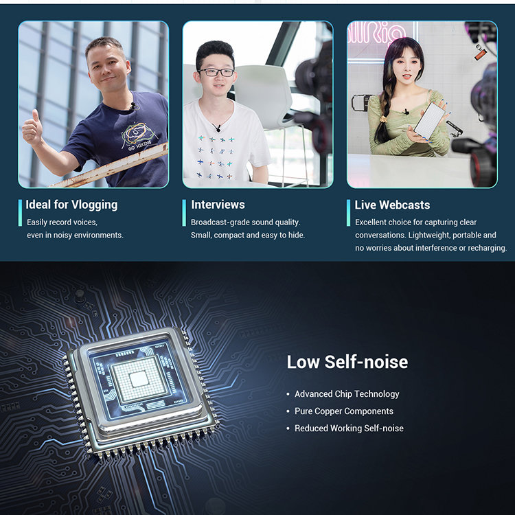 Микрофон петличный simorr wave l3 Lightning Чёрный 3453B