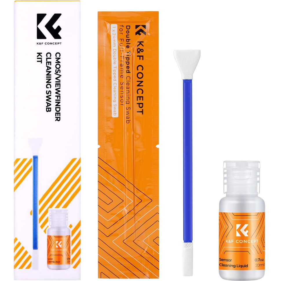 Набор для очистки матрицы K&amp;F Concept FullFrame Cleaning Swab 5шт + жидкость 20мл 