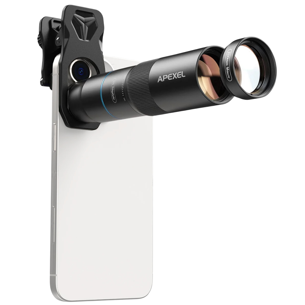 Комплект объективов Apexel TeleMacro Pro 10X для смартфона 