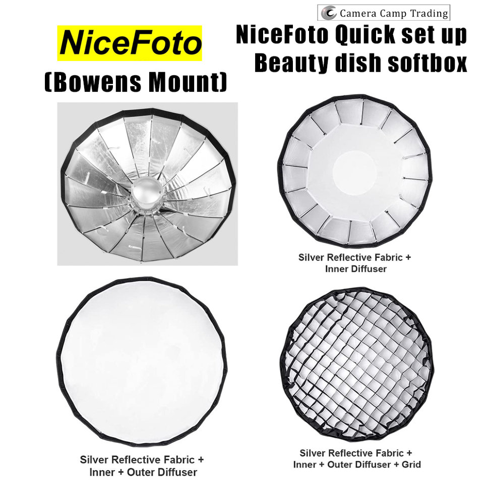 Софтбокс NiceFoto Beauty dish 105cm с сотами 6120160
