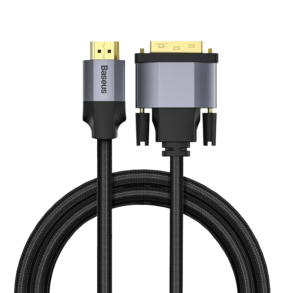 Кабель Baseus Enjoyment HDMI - DVI 2м Серый 