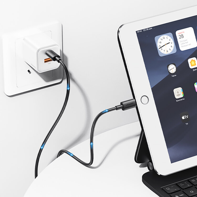 

Кабель USAMS SJ712 YD Type-C - Lightning 30W Белый SJ712USB02