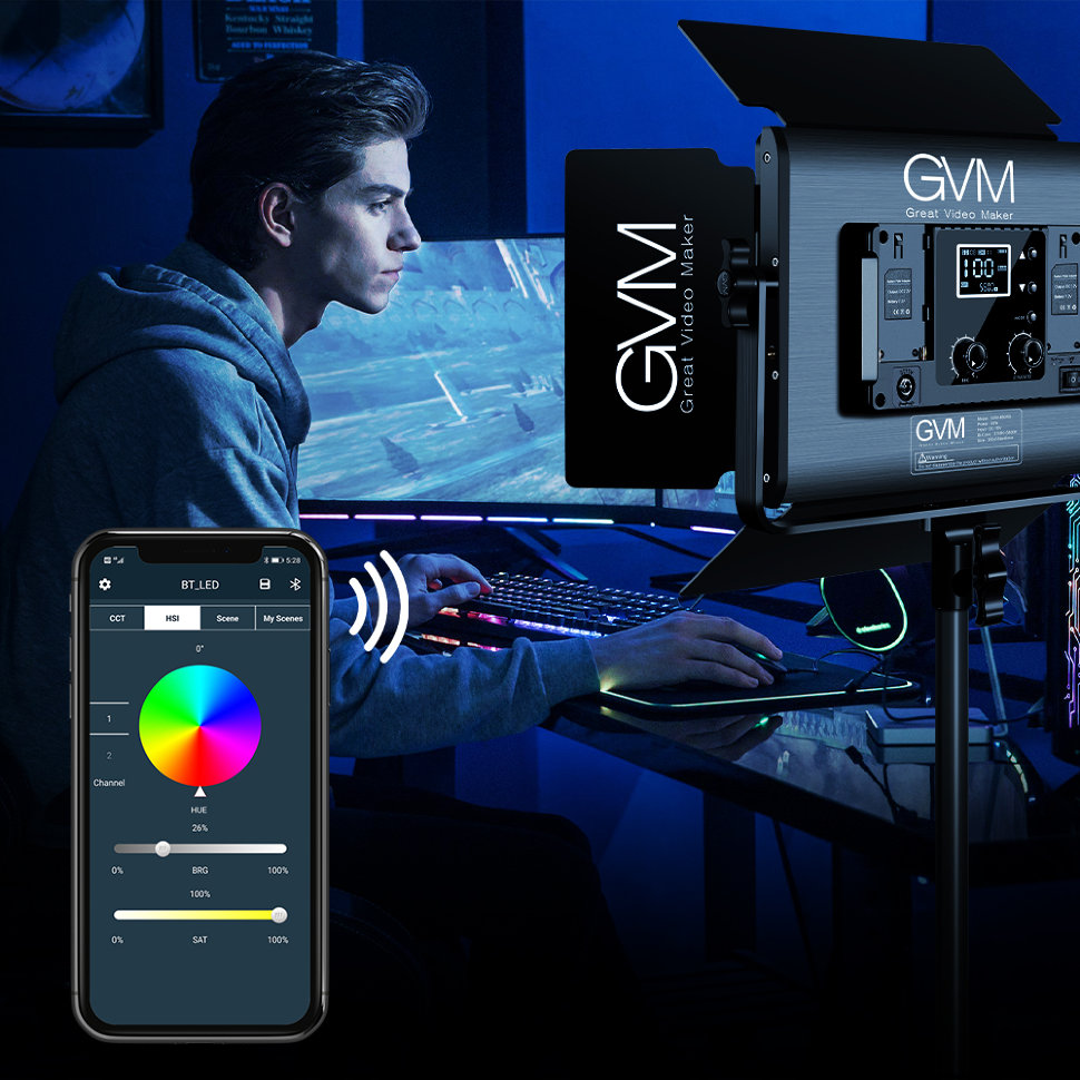 

Комплект осветителей GVM 880RS (3шт) GVM-880RS-3L