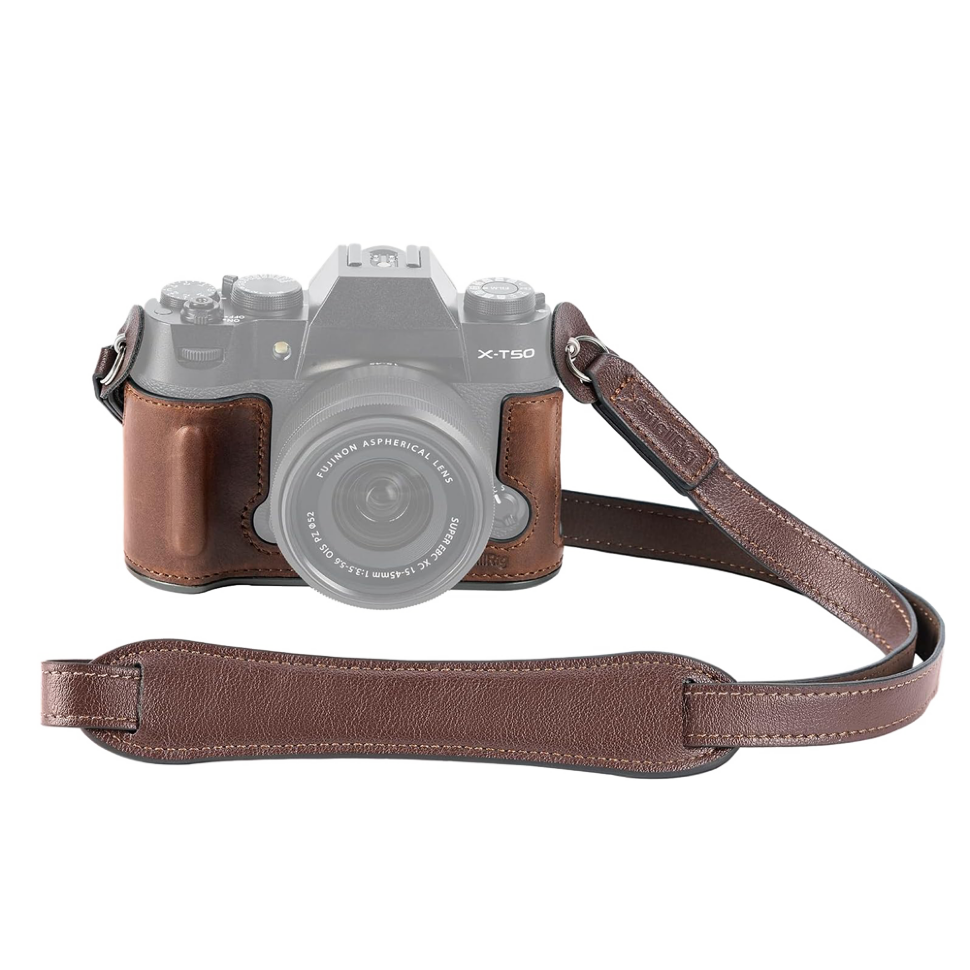 Чехол SmallRig Leather Half Case Kit для Fujifilm X-T50 Коричневый 