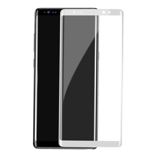 Стекло защитное 3D Baseus 0.3mm для Galaxy Note 8 Белое 