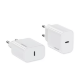 Сетевой адаптер USAMS CC226 Yi PD20W Белый + кабель Type-C 60W - Изображение 240383