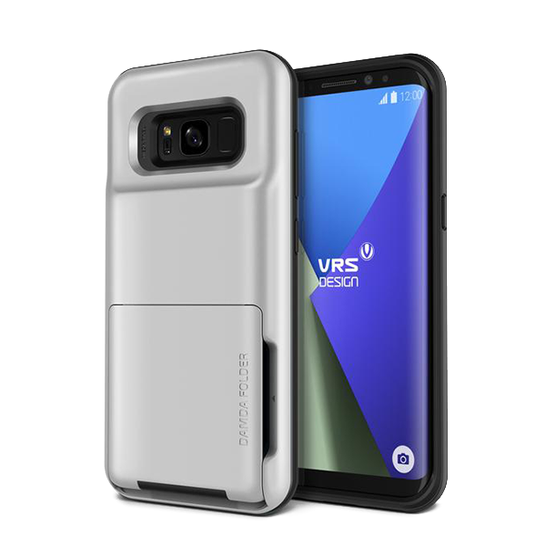 Чехол с отсеком для карт VRS Design Damda Folder для Galaxy S8 Серебро 