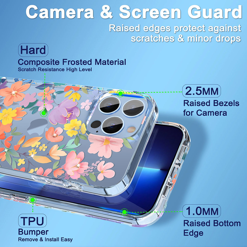 

Чехол PQY Brilliant для iPhone 13 Pro Розовый Kingxbar IP 13 6.1+