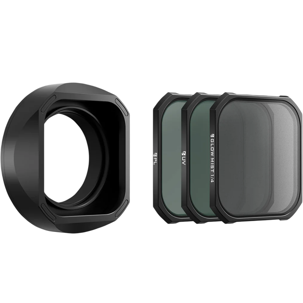 Бленда + светофильтры Freewell Lens Hood для Fujifilm XF 23mm F2.8 (PL, UV, Glow Mist 1/4) Чёрная  