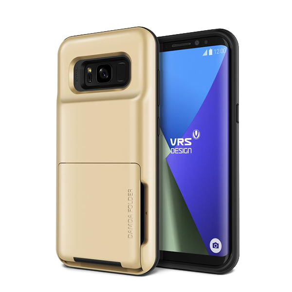 Чехол с отсеком для карт VRS Design Damda Folder для Galaxy S8 Золото 