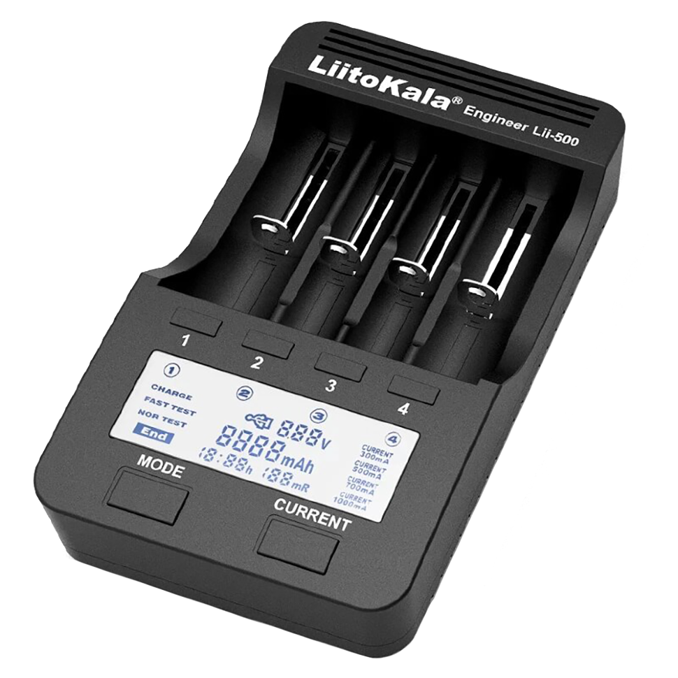 Зарядное устройство LiitoKala Lii-500 LCD Чёрный 