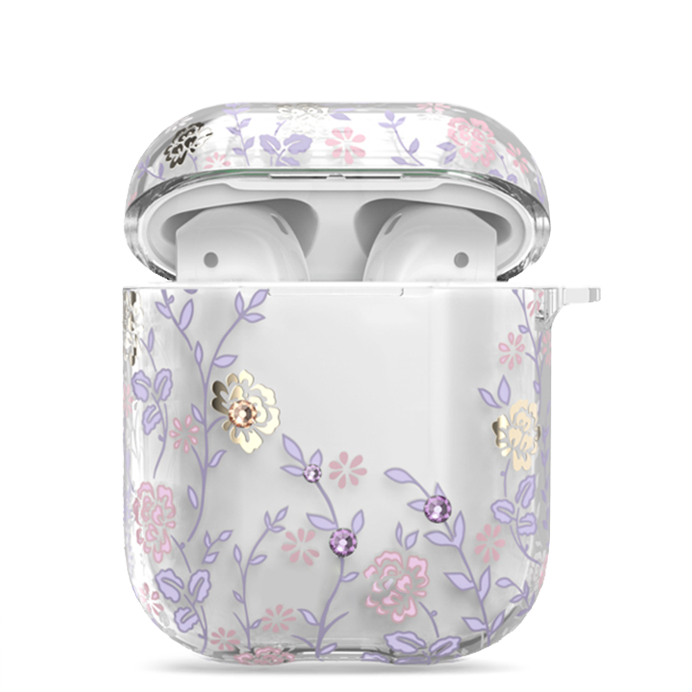 Чехол PQY Flora для Apple AirPods Фиолетовый 