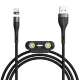 Кабель Baseus Zinc Magnetic USB - Micro USB+Lightning+Type-C 3A 1м Белый - Изображение 146431