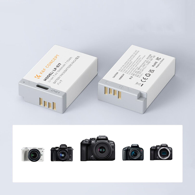 

Комплект аккумуляторов K&F Concept LP-E17 Type-C (2шт) KF28.0049S1
